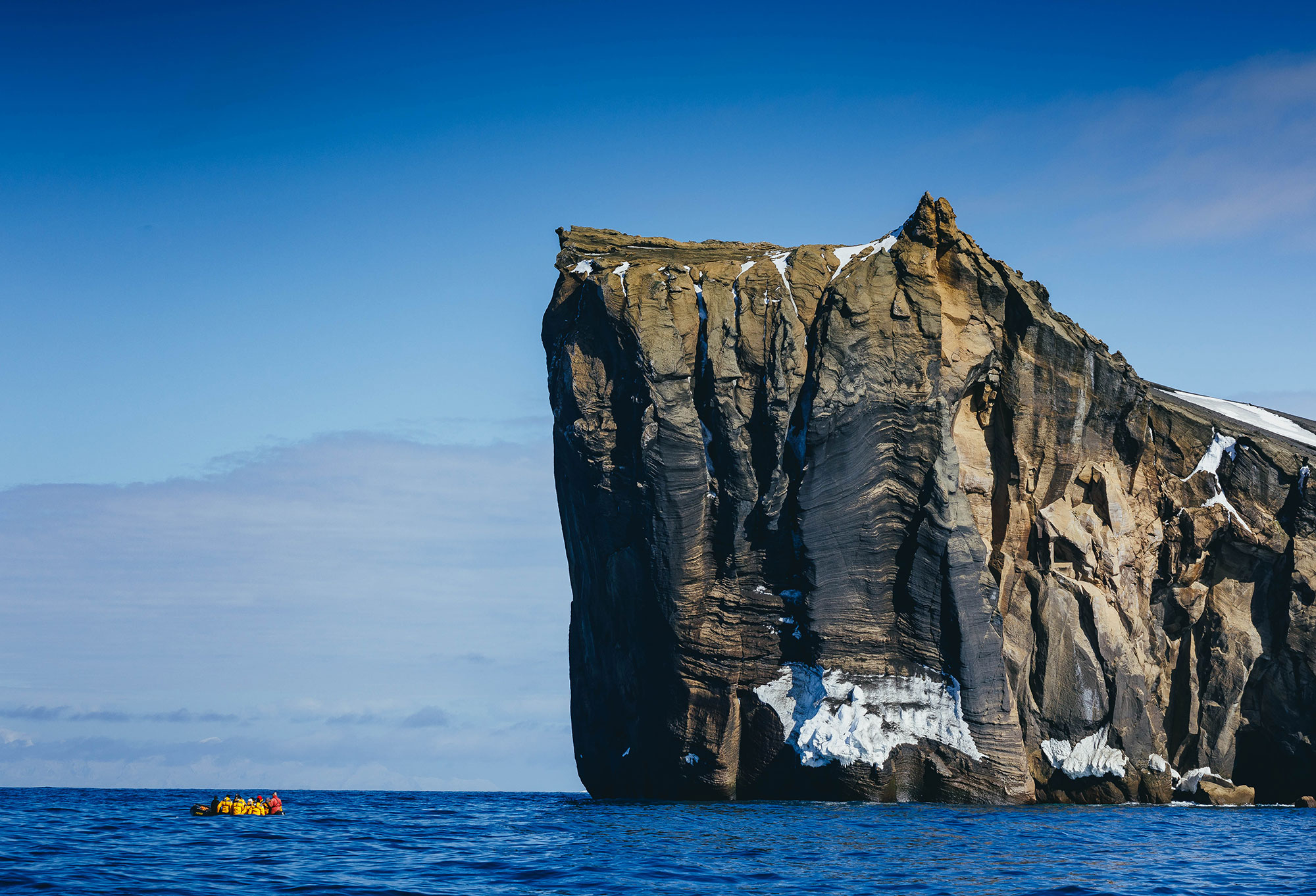 Rock formations at Deception Island.