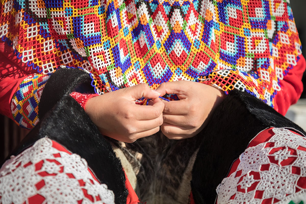 Traditional embroidering in Greenland. Photo: Acacia Johnson
